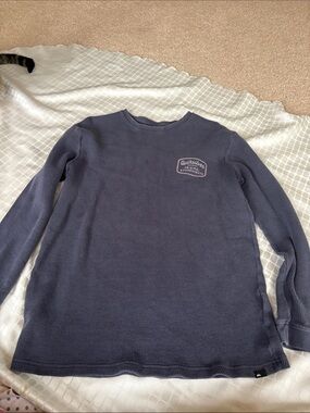 Quiksilver Men’s Navy Crewneck Knit Sweater with Embroidered Logo